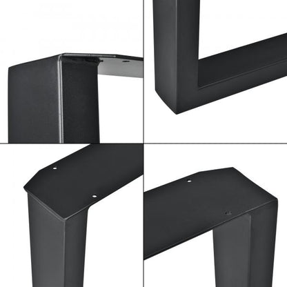 2x structure de banc 40x43cm acier noir