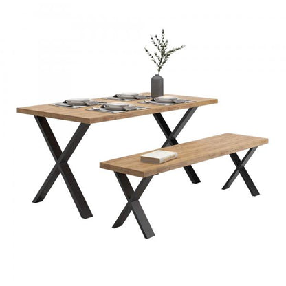 Cadre de table Maribo pour tables à manger noir 72x55cm