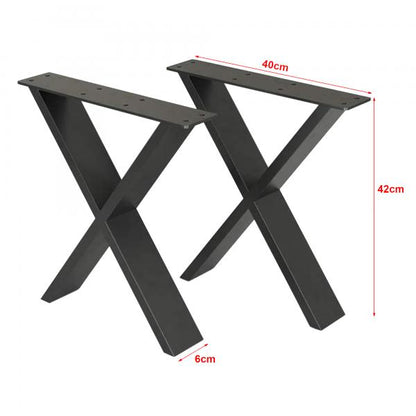 Cadre de table Maribo pour bancs, tables basses, noir 42x40cm