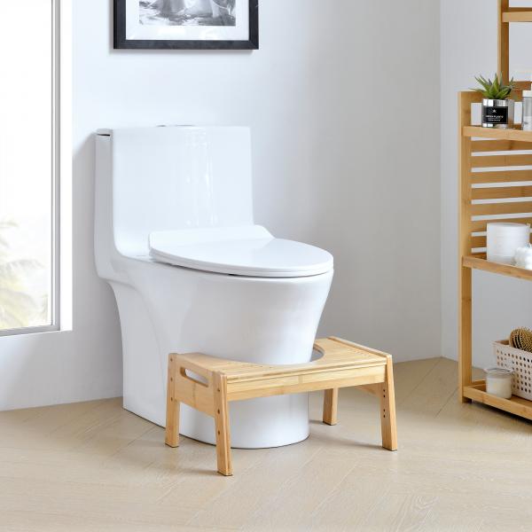 Tabouret de toilette Kalajoki aide-toilette bambou