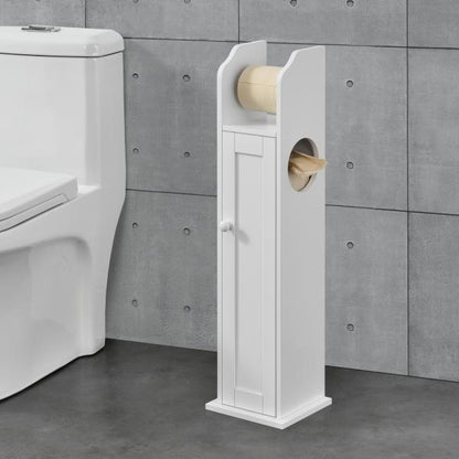 Falkenberg porte-papier toilette 78x20x18 cm meuble de salle de bain avec étagère blanc