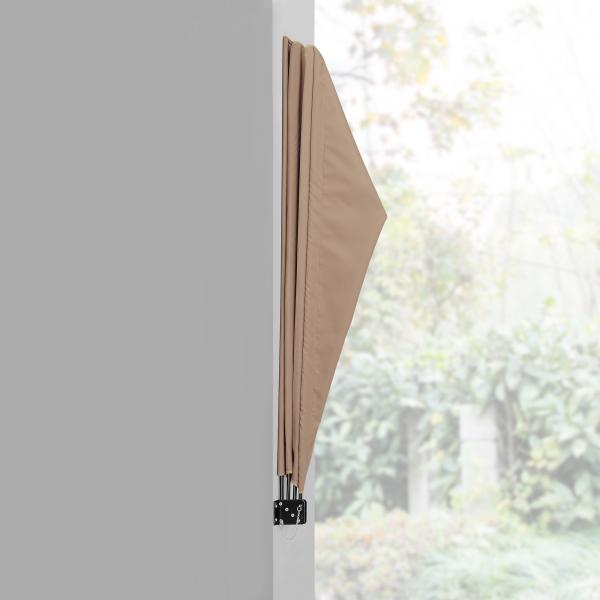 Parasol pliant mural Zele 160x160 cm beige