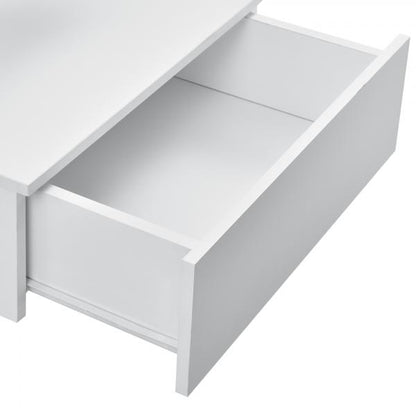 Nachttisch 40x35x31 cm Hängeschrank mit Schublade Weiss