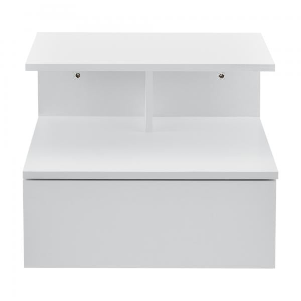 Nachttisch 40x35x31 cm Hängeschrank mit Schublade Weiss