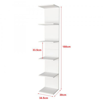 Wandregal Surahammar 180x34,5x30cm Weiss