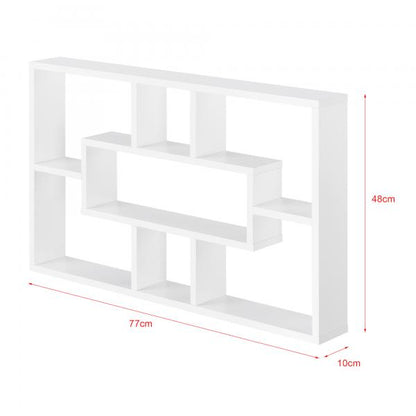 Wandregal Qinngua 77x10x48 cm Weiss