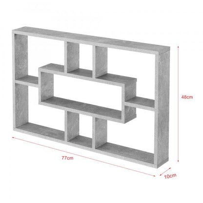 Etagère murale Qinngua 77x10x48 cm aspect béton