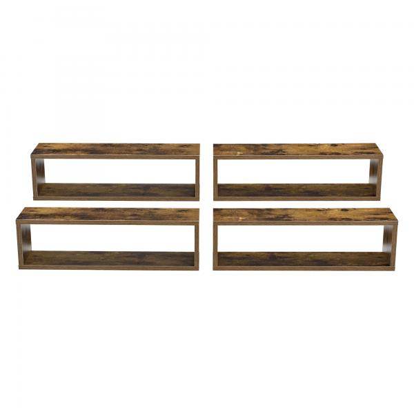 Mensola galleggiante Fagernes 59x15x17cm set di 4 legno scuro