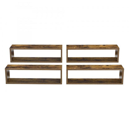 Mensola galleggiante Fagernes 59x15x17cm set di 4 legno scuro