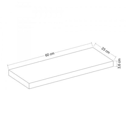 Étagère murale Bredebro 3,6 x 60 x 23 cm jusqu'à environ 10 kg blanc