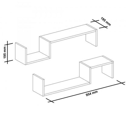 Wandregal Gram 2er Set Weiss