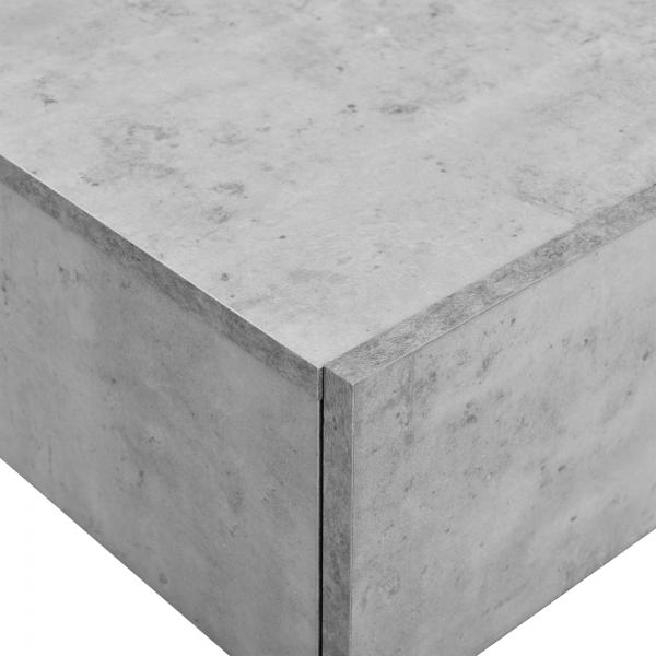 Table de chevet Oslo 46x30x15 cm avec tiroir aspect béton