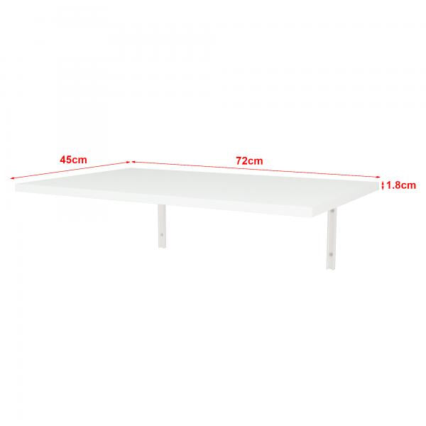 Table murale pliante Klepp 72x45cm blanc