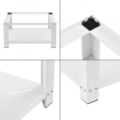 Waschmaschinen-Sockel Courtavon mit Ablage Stahl Weiss