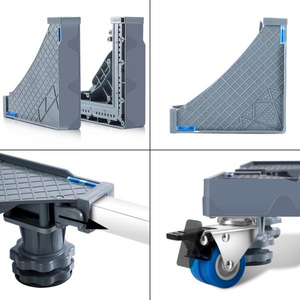 Waschmaschinen-Untergestell Zaberfeld 4 Rollen max. 300 kg Grau