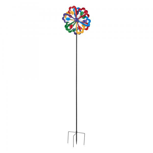 Carillon éolien Pinwheel Bindal en métal, multicolore