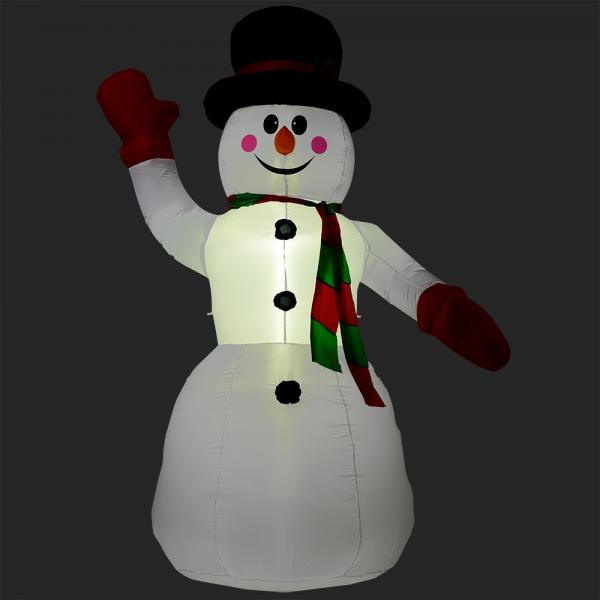 Riesiger Schneemann 240cm LED Beleuchtet Weihnachten Deko Lebensgroß Aufblasbar