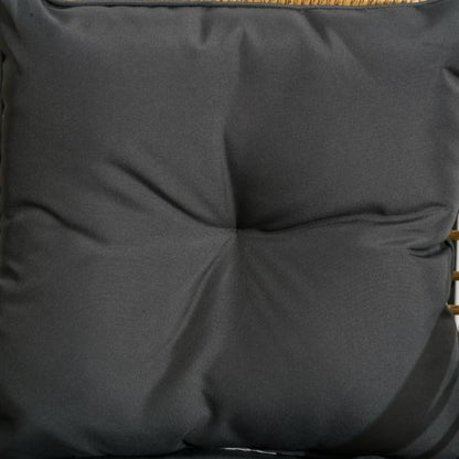 3-teiliges Bistro-Set, wetterbeständig, 1 Beistelltisch, 2 Stühle, Sand+Dunkelgrau - Palo24