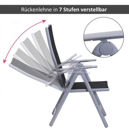 7-tlg Sitzgarnitur Sitzgruppe Gartengarnitur Gartenset Gartenmöbel Garten Alu (7-tlg)