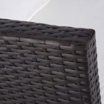 3-tlg. Gartensofa Lounge Gartenset Sitzgruppe Braun Polyrattan + Metall - Palo24