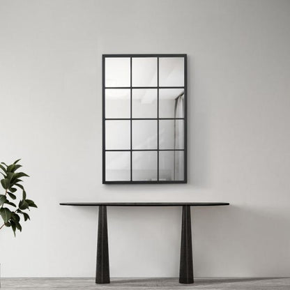 Miroir mural Cupello 90x60 cm noir, mat