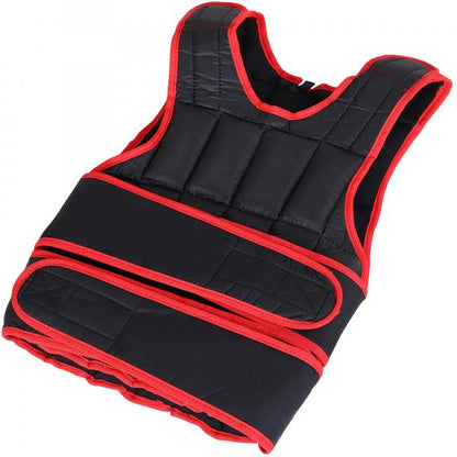 Gilet da allenamento da 20 kg, gilet con peso regolabile, nero+rosso