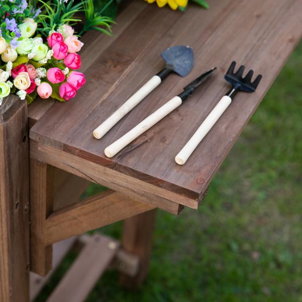 Hochbeet Pflanzkasten faltbare Ablage Blumenkasten braun