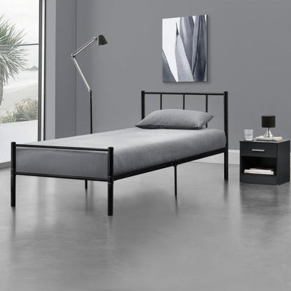 Metallbett Laos 90x200 cm Schwarz