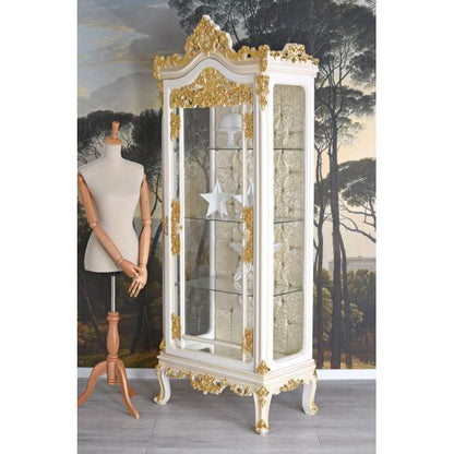 STANDVITRINE BAROCKSCHRANK VITRINE BAROCK VITRINENSCHRANK ANTIK