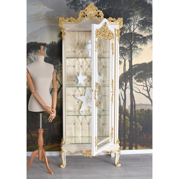 STANDVITRINE BAROCKSCHRANK VITRINE BAROCK VITRINENSCHRANK ANTIK