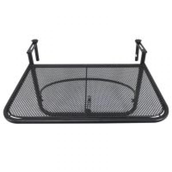 Balkonhängetisch Hängetisch höhenverstellbar viereckig Metall Schwarz L60 x B56,5 x H45 cm - Palo24