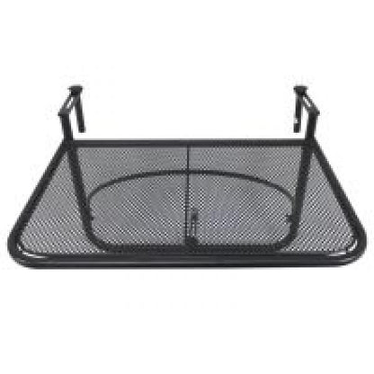 Balkonhängetisch Hängetisch höhenverstellbar viereckig Metall Schwarz L60 x B56,5 x H45 cm - Palo24