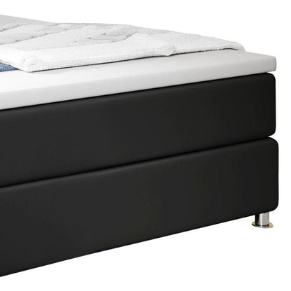 LED Boxspringbett Montana 120x200 cm Schwarz