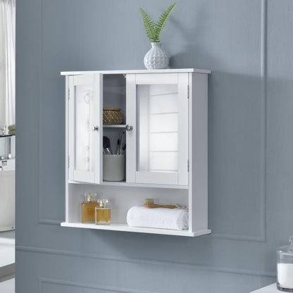 Badezimmerschrank Locust 58x56x13 cm Weiss