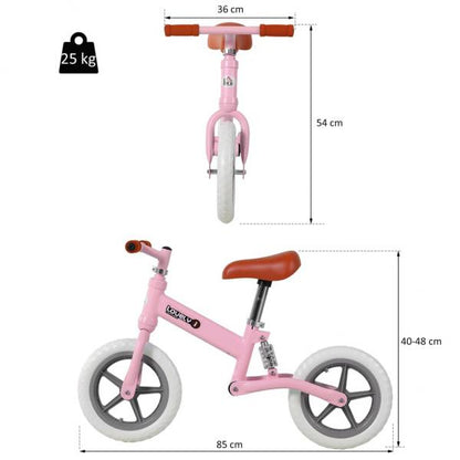 Laufrad mit Stoßdämpfer Kinderrad Lauflernrad Balance Bike 2-5 Jahre PP Rosa