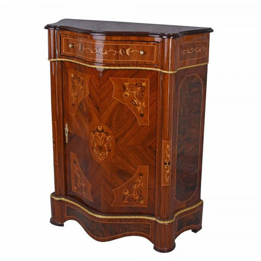 CREDENZA ARMADIO BAROCCO CREDENZA INTARSIATA CASSETTIERA ANTICA IN MASSELLO