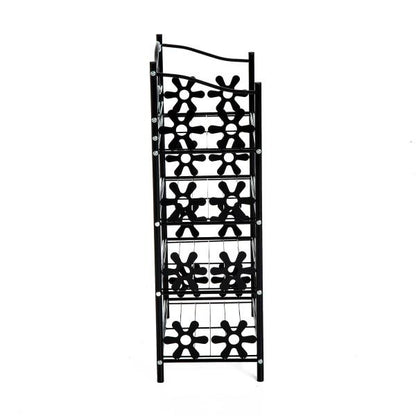 Étagère à plantes, étagère à fleurs, escalier à plantes, support, 4 niveaux, métal, noir, 59,5 x 30 x 92 cm