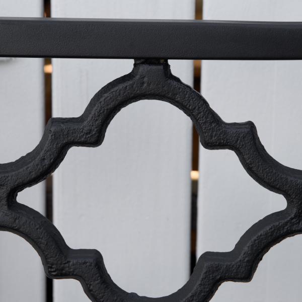 Gartenbank 2-Sitzer aus Metall Schwarz - Palo24