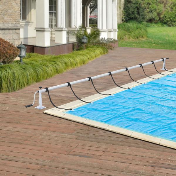 Pool Aufrollvorrichtung Oliveti mit Schiebern Aluminium