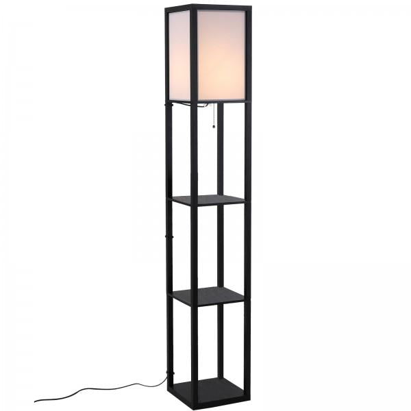 Lampadaire lampadaire E27 jusqu'à 40W bois noir 26 x 26 x 160 cm