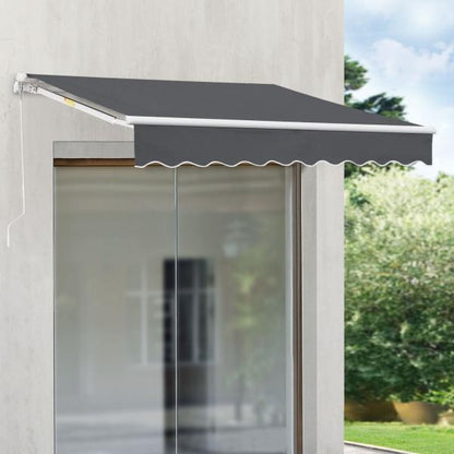 Tenda da sole a braccio articolato Bitonto 300x250cm con manovella grigio scuro