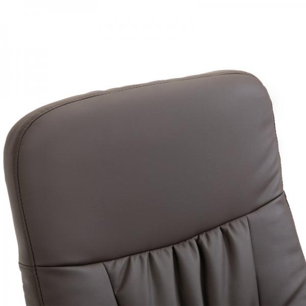 Fauteuil de relaxation avec repose-pieds espace de rangement fonction inclinable 10 points de vibration marron