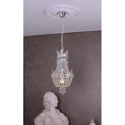 VINTAGE PANIER Lustre PLAFOND LUSTRE CRISTAL LUSTRE SHABBY