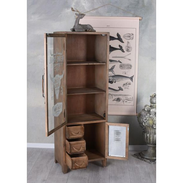 STANDVITRINE FACTORY SCHRANK LOFT INDUSTRIAL VITRINENSCHRANK HIGHBOARD REGALSCHRANK