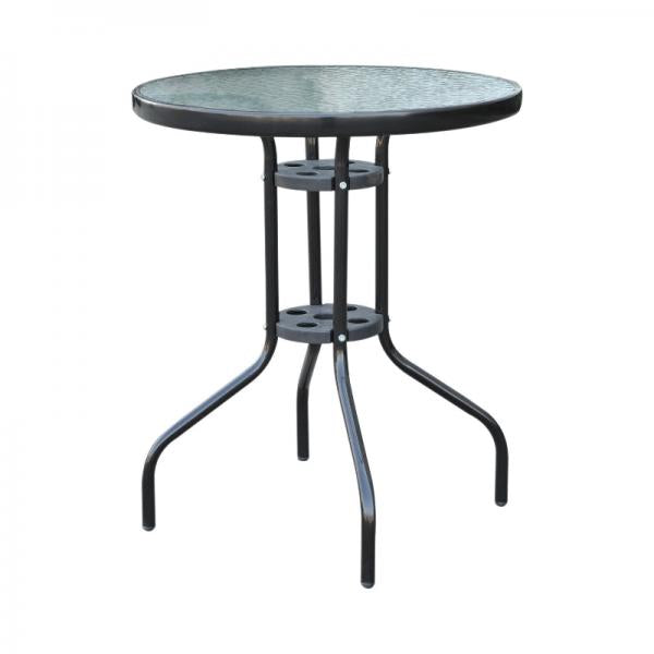 Outsunny® Gartentisch Glastisch Bistrotisch Balkontisch ?60x70cm - Palo24