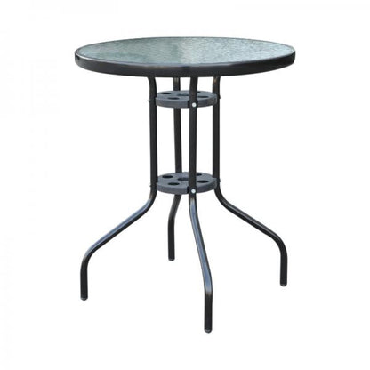 Outsunny® Gartentisch Glastisch Bistrotisch Balkontisch ?60x70cm - Palo24