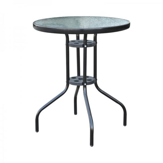 Outsunny® Gartentisch Glastisch Bistrotisch Balkontisch ?60x70cm - Palo24