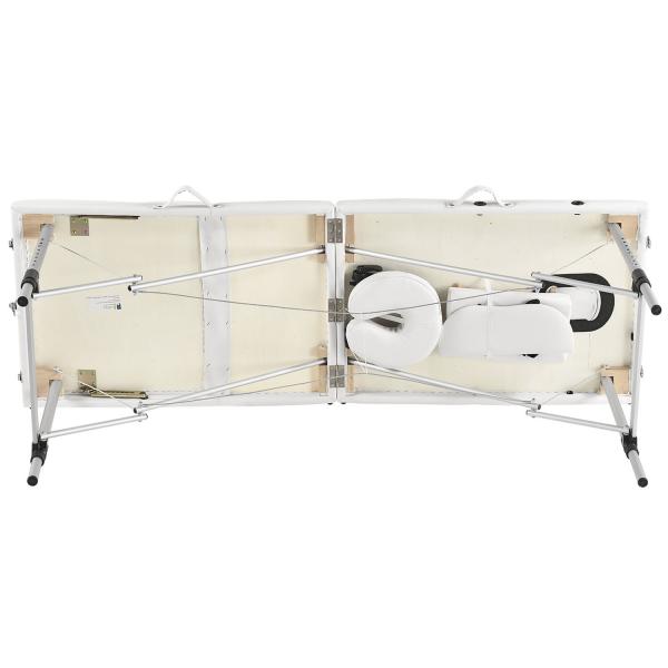 Massageliege Aluminiumgestell (weiss) 180 x 60 cm