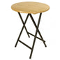 Table de bar ZURICH 78cm pliable, métal + bois peint