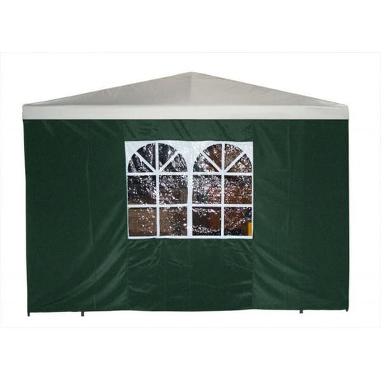 Seitenplane für Pavillon, 3x1,9 Meter, Polyester grün mit Fenster